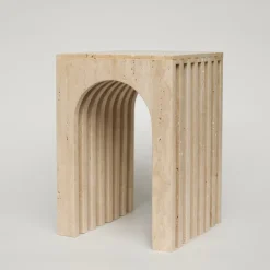 Pamono Balance Travertine Side Table from Kiwano Concept