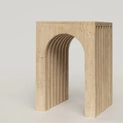 Pamono Balance Travertine Side Table from Kiwano Concept