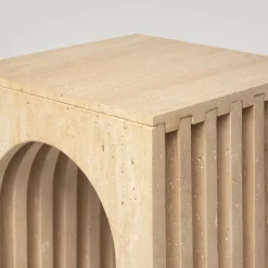 Pamono Balance Travertine Side Table from Kiwano Concept