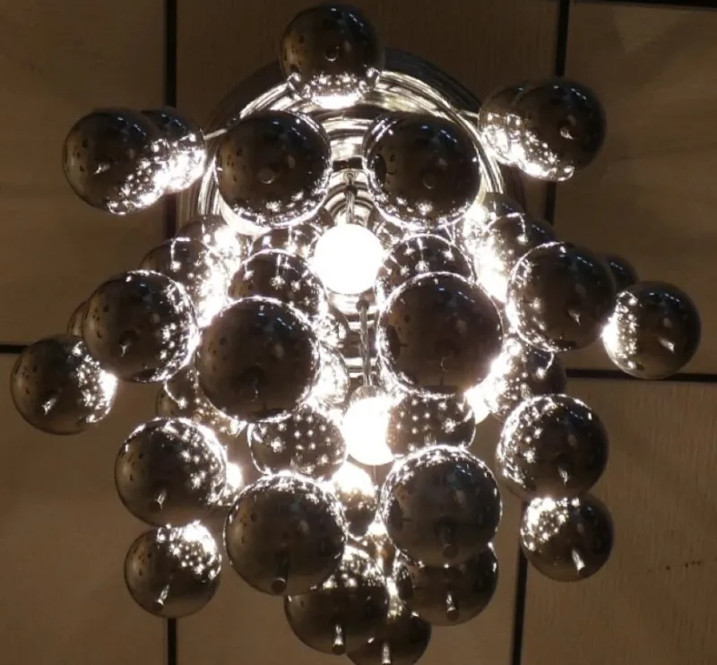 Pamono Ball Pendant Lamp by Verner Panton for J. Luber, Denmark, 1970s> Ceiling Lights