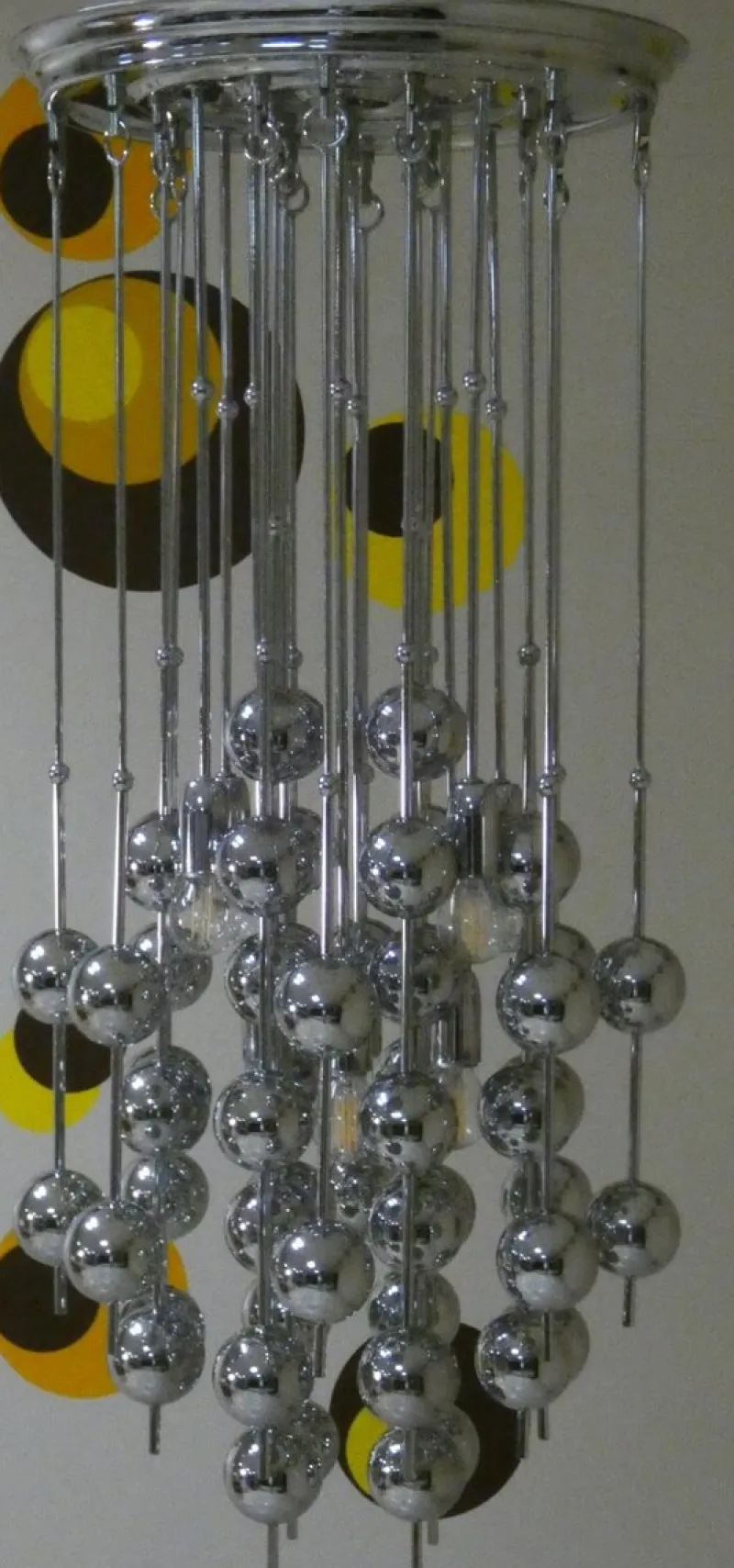 Pamono Ball Pendant Lamp by Verner Panton for J. Luber, Denmark, 1970s> Ceiling Lights