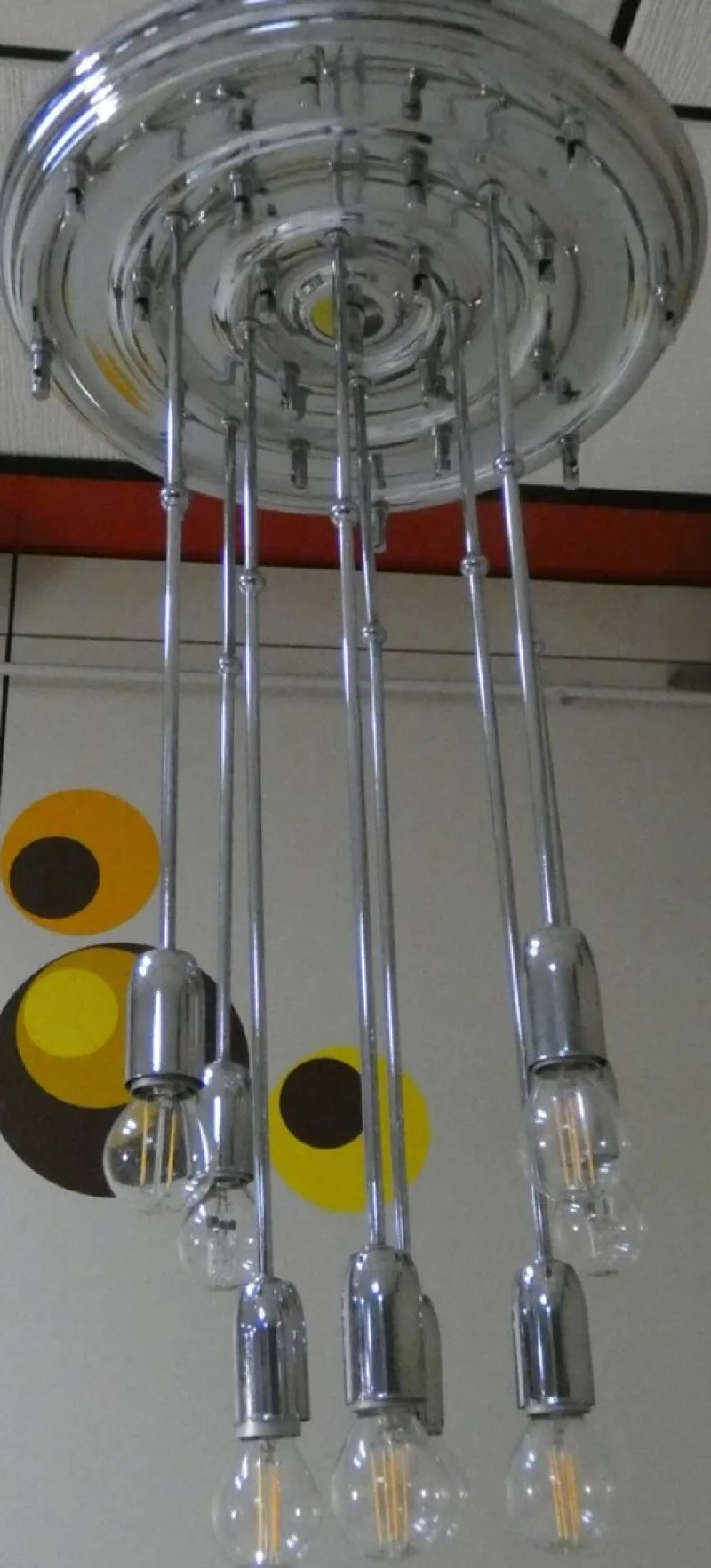 Pamono Ball Pendant Lamp by Verner Panton for J. Luber, Denmark, 1970s> Ceiling Lights