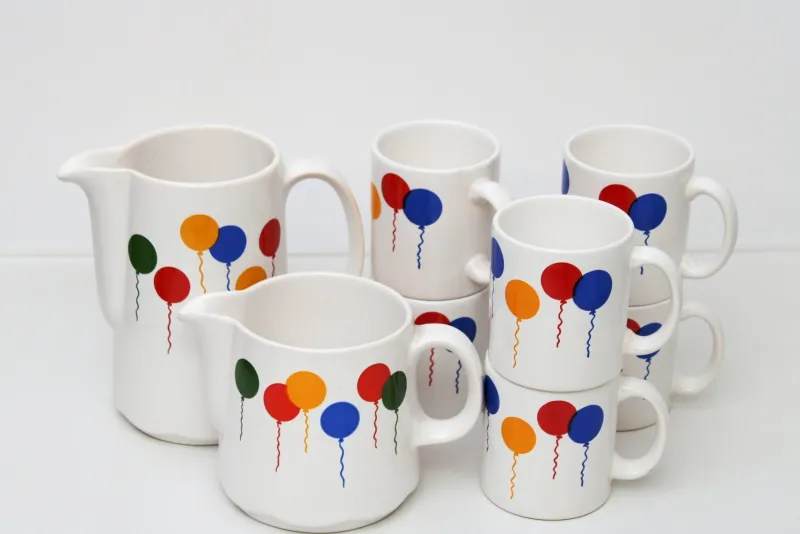 Clearance Pamono Balloon Birthday Service from Waechtersbach, 1970s, Set of 8