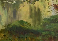 Pamono Ballue, The River, 1890s, Oil on Canvas, Framed><noscript><img width=