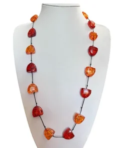 Online Pamono Baltic Art Deco Hand-Knotted Amber Necklace