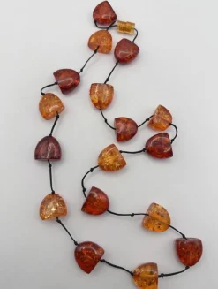 Online Pamono Baltic Art Deco Hand-Knotted Amber Necklace