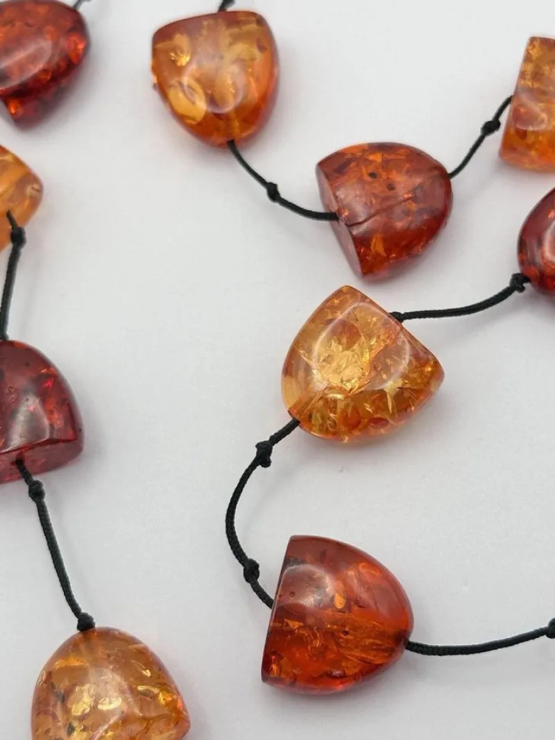 Online Pamono Baltic Art Deco Hand-Knotted Amber Necklace