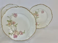 Pamono Baltimore Rose Dinner Plates from Haviland Limoges, 1888, Set of 6><noscript><img width=
