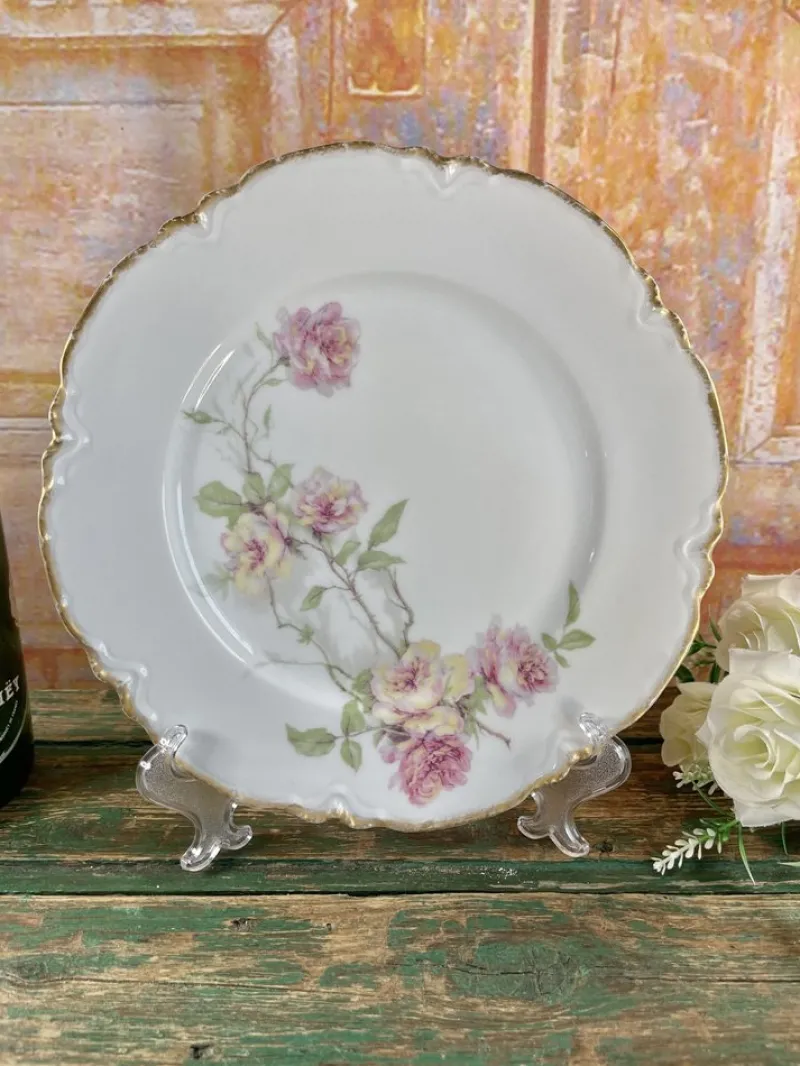 Pamono Baltimore Rose Dinner Plates from Haviland Limoges, 1888, Set of 6> Dinner Plates & Bowls
