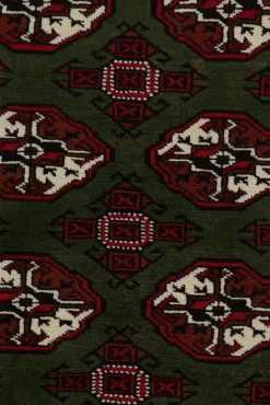 Pamono Baluch Rug in Red and Green Patterns from R&K Principal Jahanshah Nazmiyal><noscript><img width=