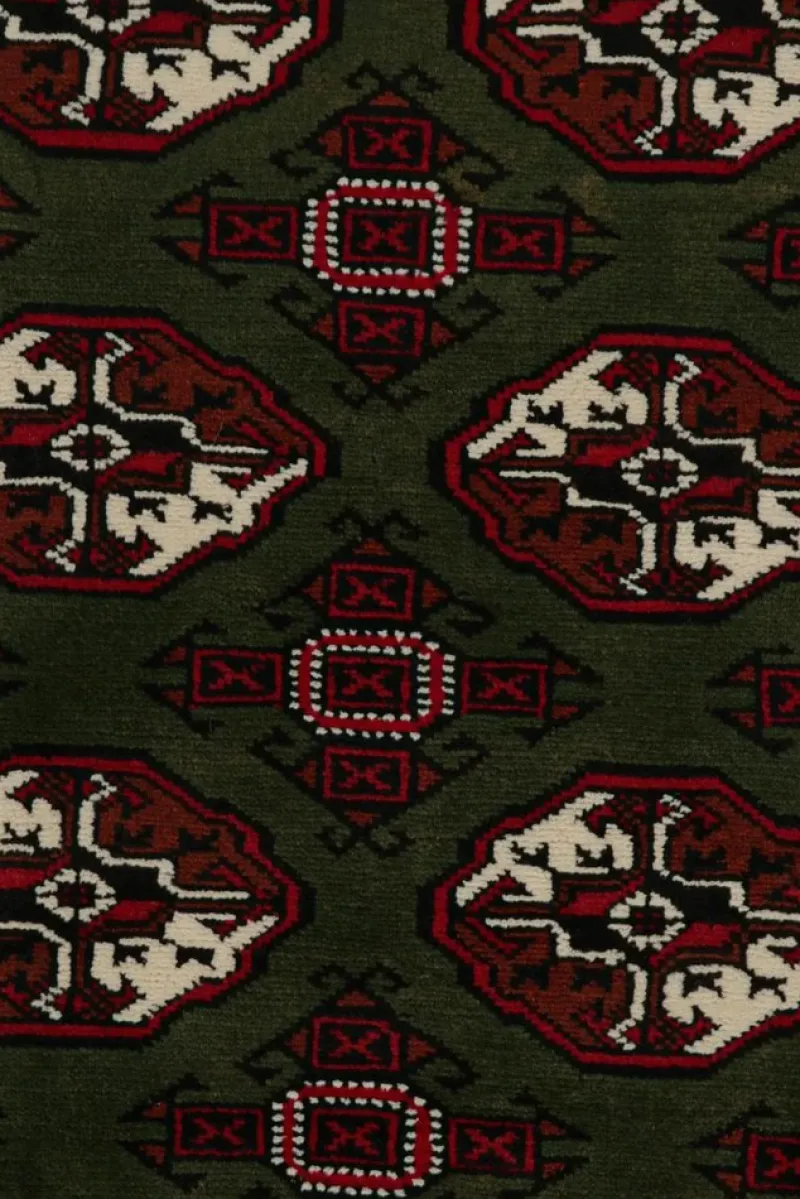 Pamono Baluch Rug in Red and Green Patterns from R&K Principal Jahanshah Nazmiyal> Carpets & Textiles|Carpets & Textiles