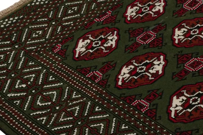 Pamono Baluch Rug in Red and Green Patterns from R&K Principal Jahanshah Nazmiyal> Carpets & Textiles|Carpets & Textiles