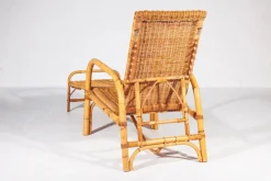 Sale Pamono Bamboo & Rattan Easy Chair, Italy, 1960s