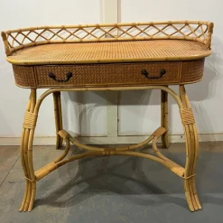New Pamono Bamboo and Cane Oval Dressing Table