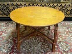 Online Pamono Bamboo and Oak Garden Table