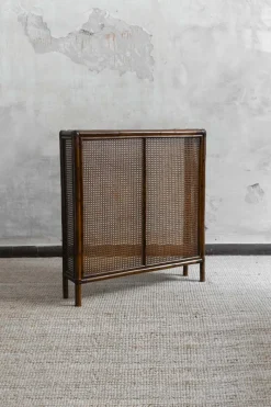 Pamono Bamboo and Vienna Straw Radiator Cover with Leather Binding> Architectural Elements