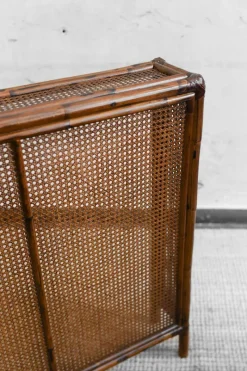 Pamono Bamboo and Vienna Straw Radiator Cover with Leather Binding><noscript><img width=