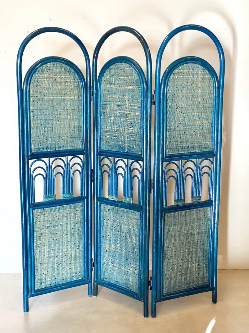 Pamono Bamboo and Wicker Room Divider, 1980s> Room Dividers & Screens
