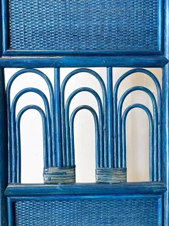 Pamono Bamboo and Wicker Room Divider, 1980s><noscript><img width=
