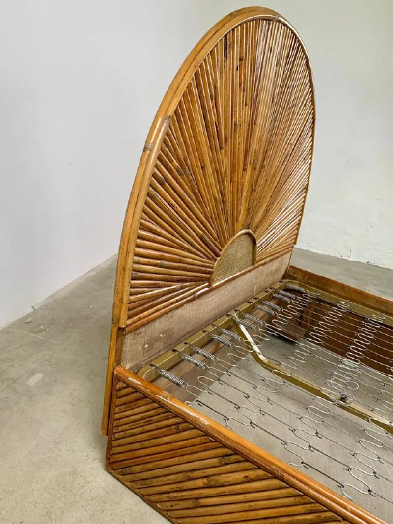Pamono Bamboo Bed, Italy, 1960s> Beds & Bedroom Sets