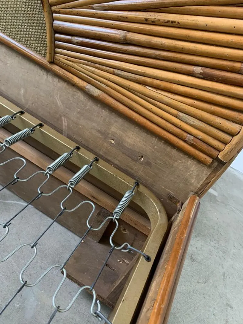 Pamono Bamboo Bed, Italy, 1960s> Beds & Bedroom Sets