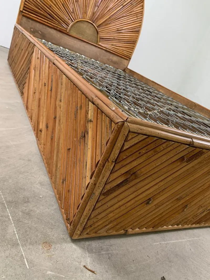 Pamono Bamboo Bed, Italy, 1960s> Beds & Bedroom Sets