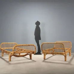 Pamono Bamboo Beds, 1970s, Set of 2> Daybeds & Chaises Lounges