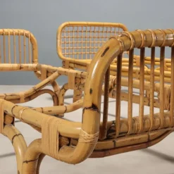 Pamono Bamboo Beds, 1970s, Set of 2><noscript><img width=