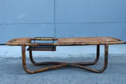 Pamono Bamboo Cocktail Table by Tito Agnoli, 1950s> Garden Tables