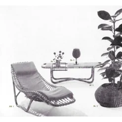 Pamono Bamboo Cocktail Table by Tito Agnoli, 1950s> Garden Tables