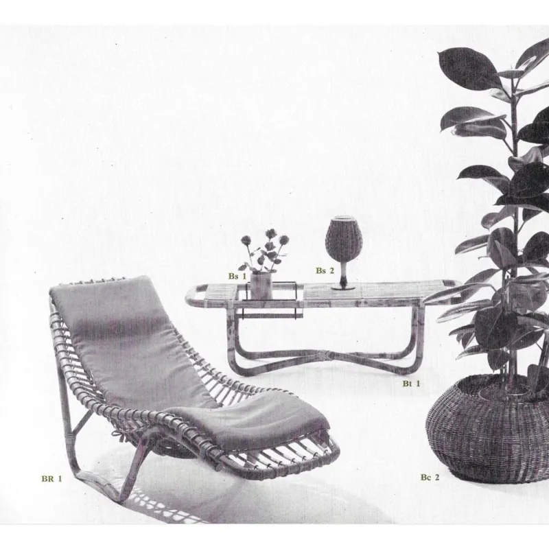 Pamono Bamboo Cocktail Table by Tito Agnoli, 1950s> Garden Tables