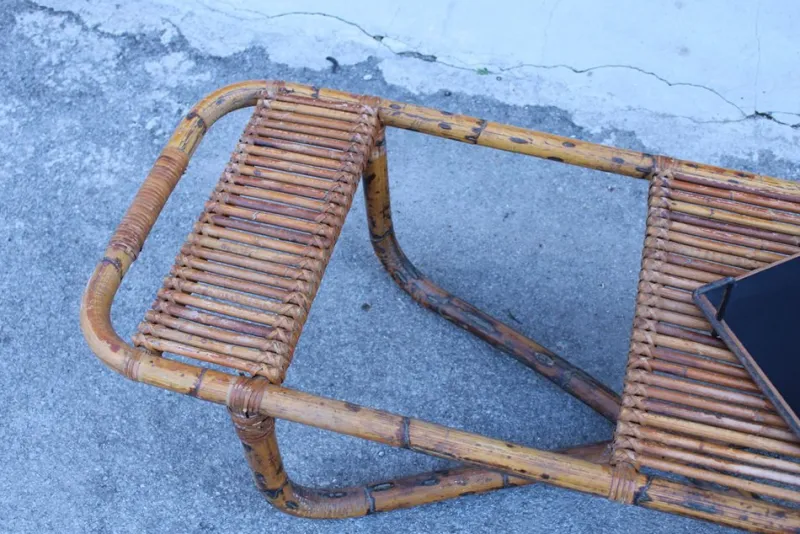 Pamono Bamboo Cocktail Table by Tito Agnoli, 1950s> Garden Tables