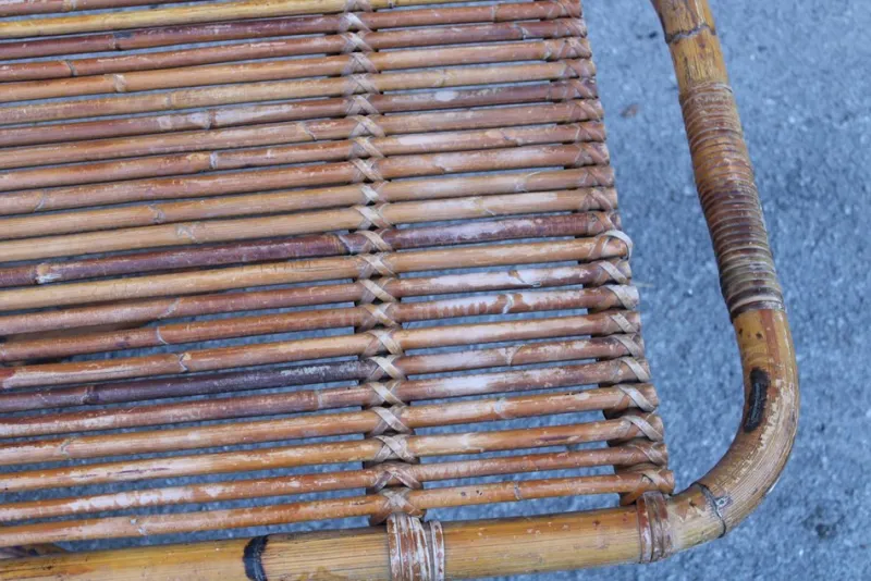 Pamono Bamboo Cocktail Table by Tito Agnoli, 1950s> Garden Tables