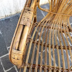 Discount Pamono Bamboo Coffee Table and Chairs, 1960s, Set of 3