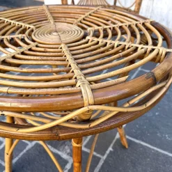 Discount Pamono Bamboo Coffee Table and Chairs, 1960s, Set of 3