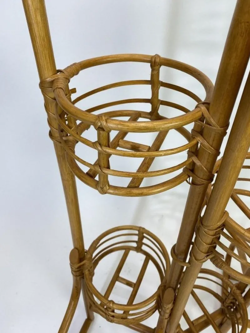 Pamono Bamboo Flower Stand, 1940s> Planters And Jardiniere