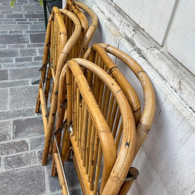 Pamono Bamboo Folding Chair from Dal Vera, Italy, 1950s> Garden Seating