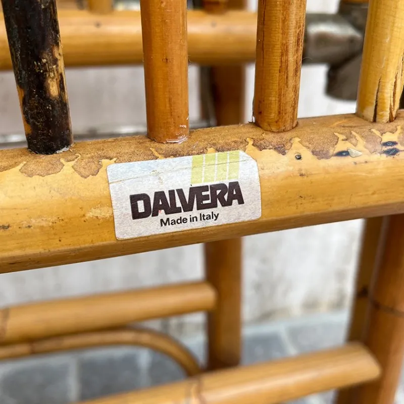 Pamono Bamboo Folding Chair from Dal Vera, Italy, 1950s> Garden Seating