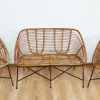 Pamono Bamboo Furniture Set, 1970s, Set of 4> Garden Seating