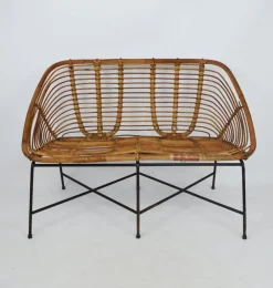 Pamono Bamboo Furniture Set, 1970s, Set of 4><noscript><img width=