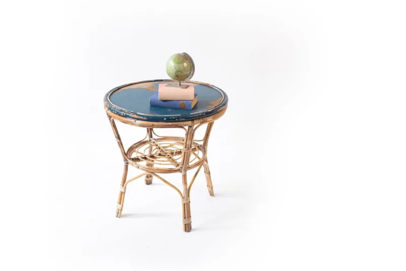 Discount Pamono Bamboo Garden Table with Patina, 1960s