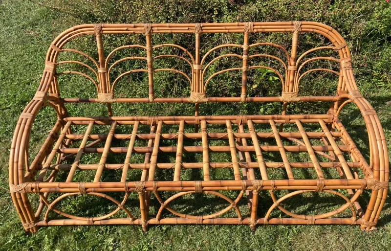 Pamono Bamboo Living Room in the style of Vivaï Del Sud, 1960s, Set of 4> Living Room Sets