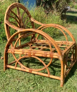 Pamono Bamboo Living Room in the style of Vivaï Del Sud, 1960s, Set of 4><noscript><img width=