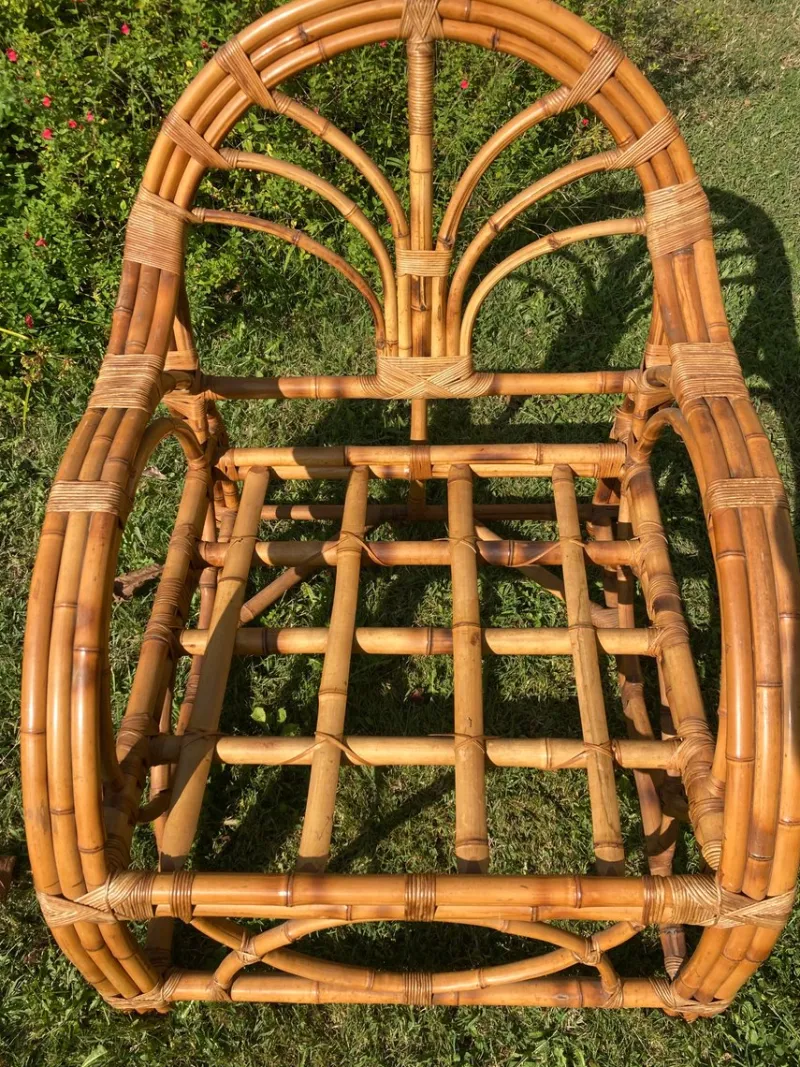 Pamono Bamboo Living Room in the style of Vivaï Del Sud, 1960s, Set of 4> Living Room Sets