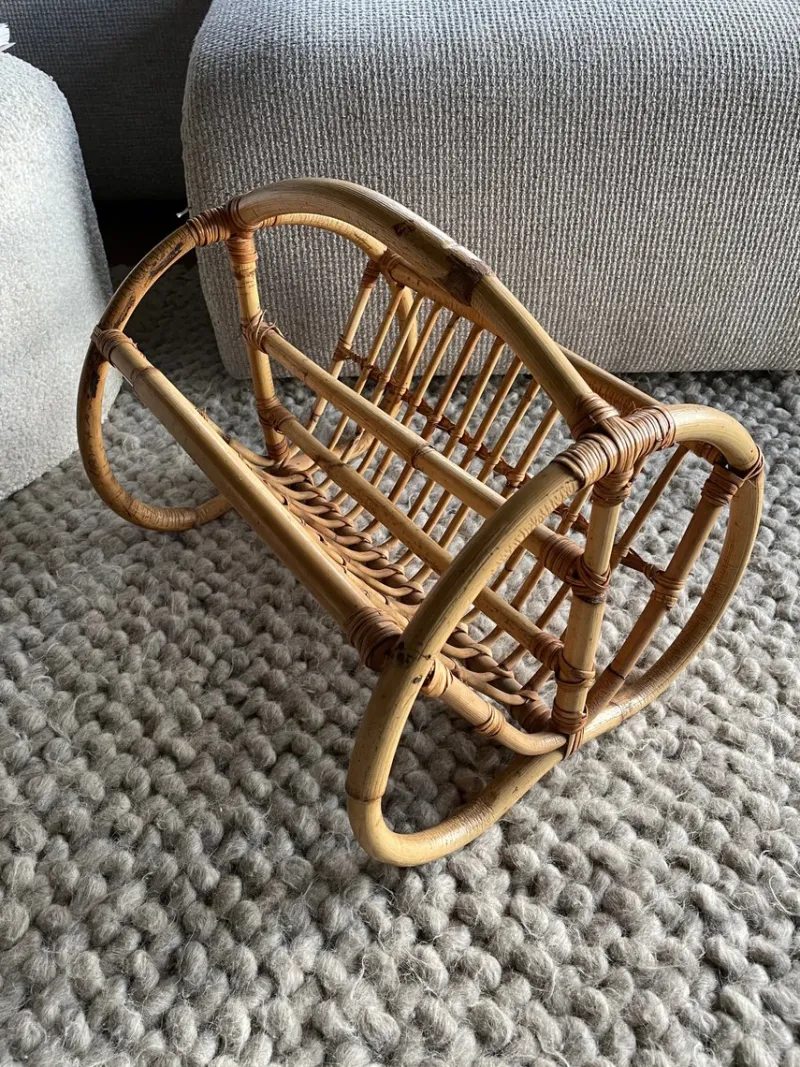 Pamono Bamboo Magazine Rack, 1960s> Magazine Racks