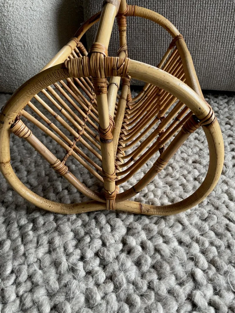 Pamono Bamboo Magazine Rack, 1960s> Magazine Racks
