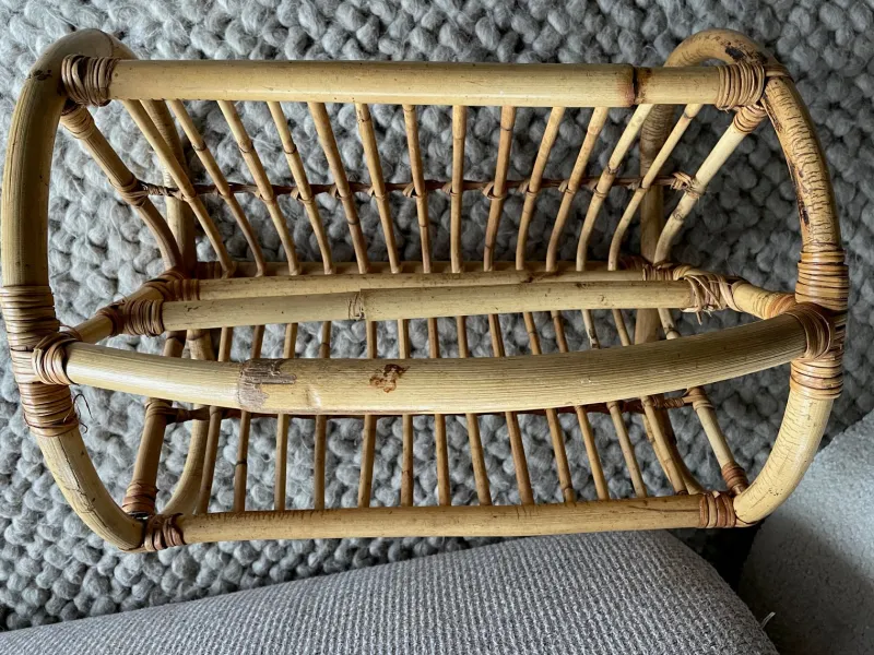 Pamono Bamboo Magazine Rack, 1960s> Magazine Racks