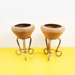 Pamono Bamboo Planters, Set of 2> Planters And Jardiniere
