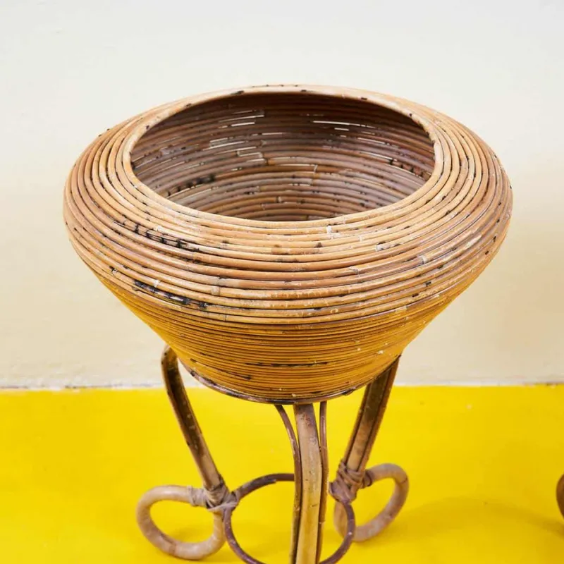 Pamono Bamboo Planters, Set of 2> Planters And Jardiniere