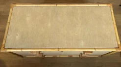 Pamono Bamboo, Rattan, Wood and Raffia Chest of Drawers by Audoux & Minet><noscript><img width=